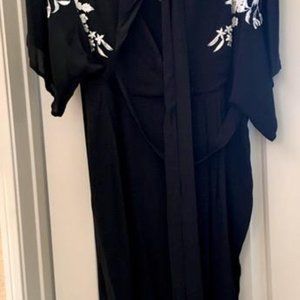 Black and White Kimono Dress